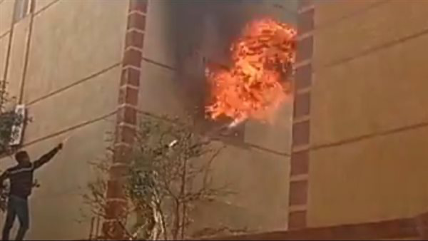 حريق شقة سكنية في منيل شيحة بالمنيب